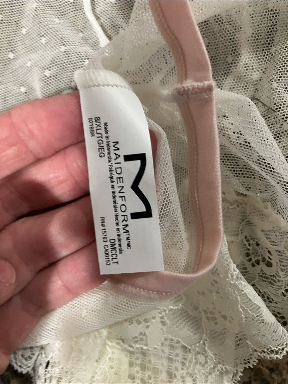 Maidenform Lace Bikini Panties in Light Pink and White (2-Pack) - Picture 5 of 5